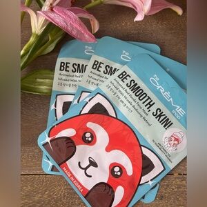 The Creme Shop Animal Red Panda Face Mask Sheet 3 Pack With Retinol Wrinkle NEW
